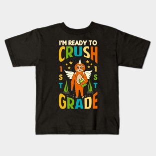 I'm Ready To Crush 1st Grade Unicorn Sloth Back To School Kids T-Shirt